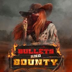 Žena v kovbojském klobouku s cigaretou a nápisem Bullets and Bounty